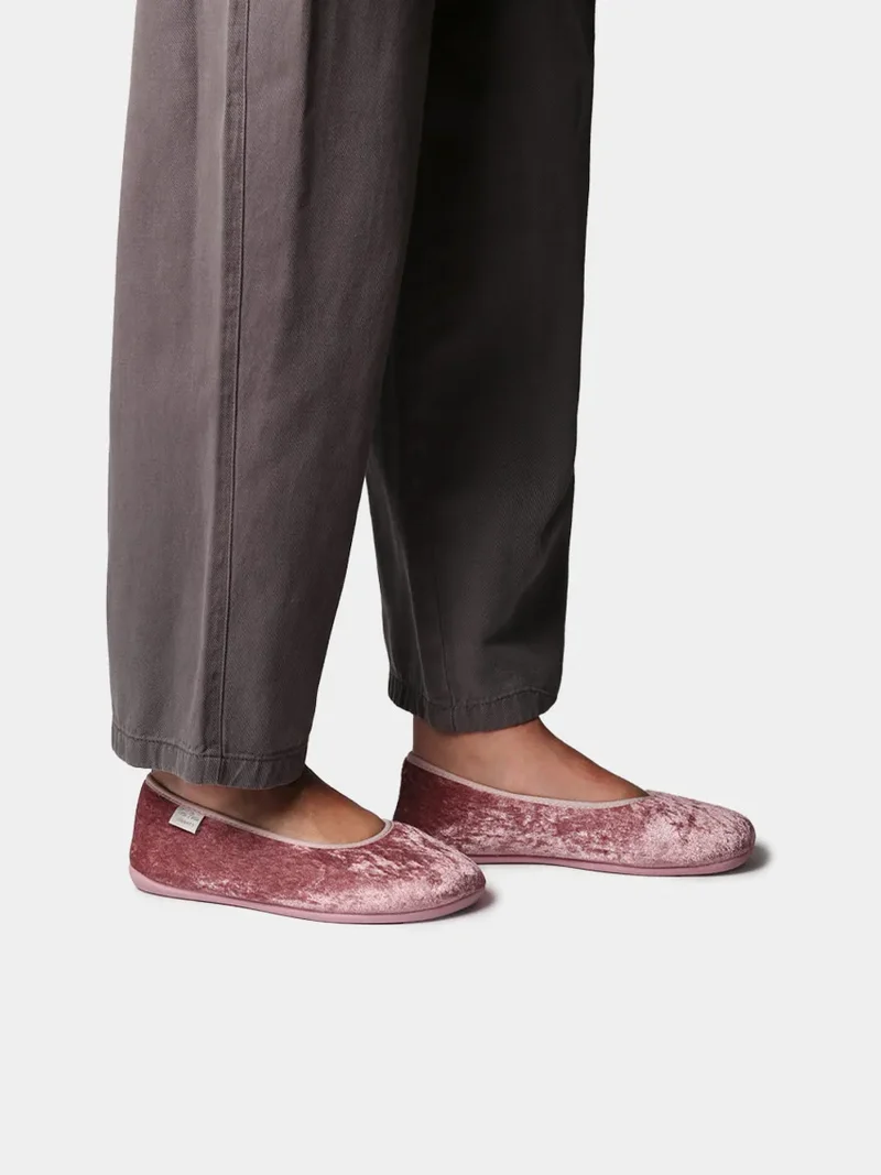 Zapatillas tipo bailarina de terciopelo para mujer | ALTEA