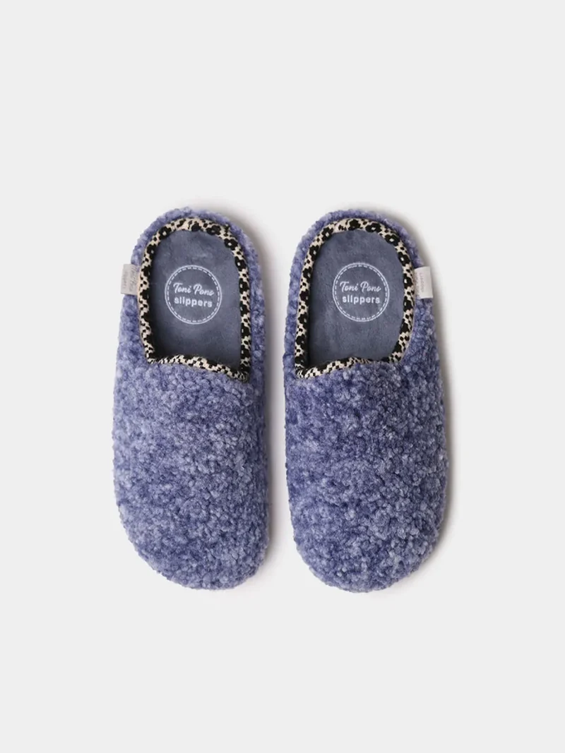 Zapatilla de casa tipo zueco para mujer en borrego | DARLA-SB