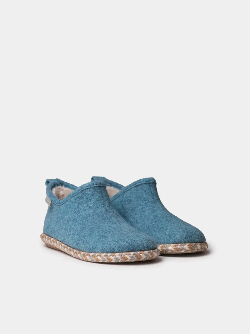 Slipper abotinada para mujer en fieltro | DUNA-FP