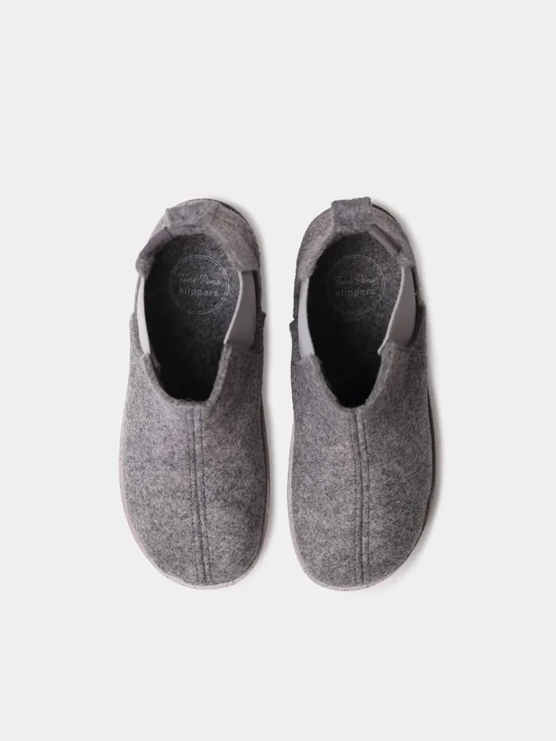 Zapatilla abotinada de fieltro reciclado para mujer | JARA-FR