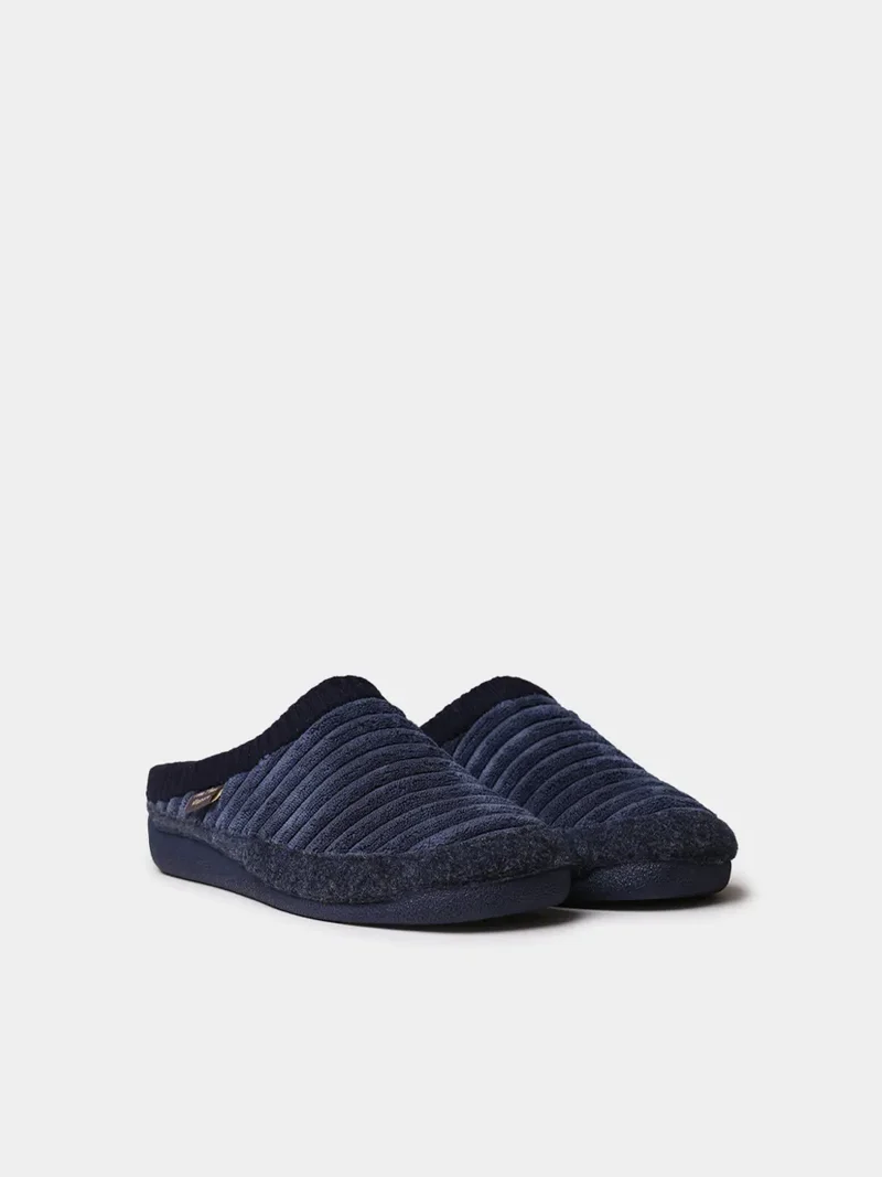 Zapatilla tipo zueco de mujer en pelo sintético y fieltro | MALU-OD