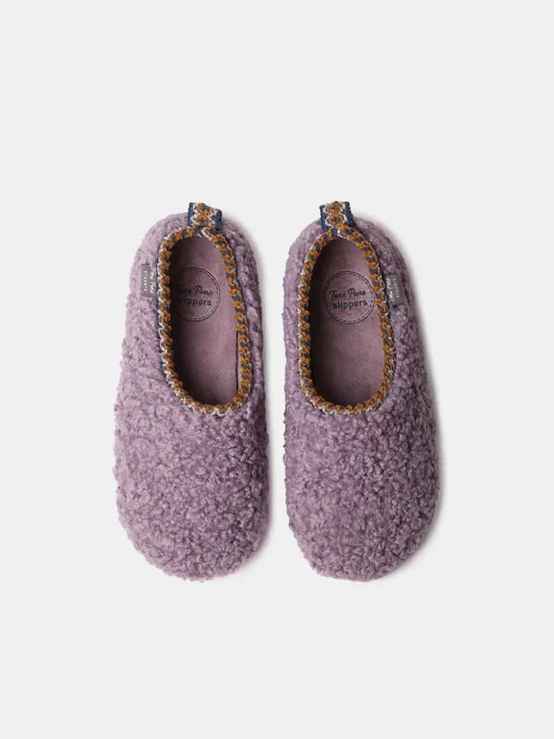 Zapatilla tipo babucha para mujer en borrego | MARTA-SH