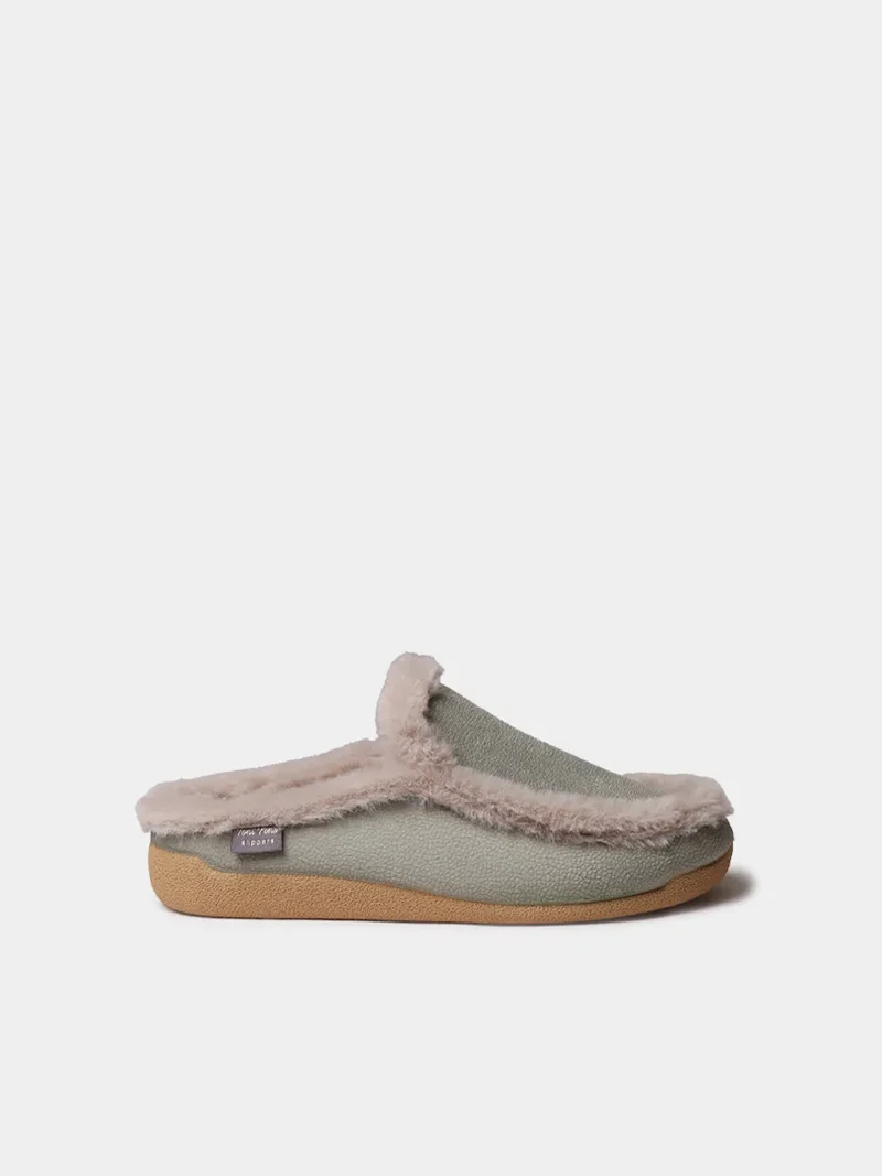 Zapatilla de casa tipo zueco con forro interior para mujer | MUNIC-BD