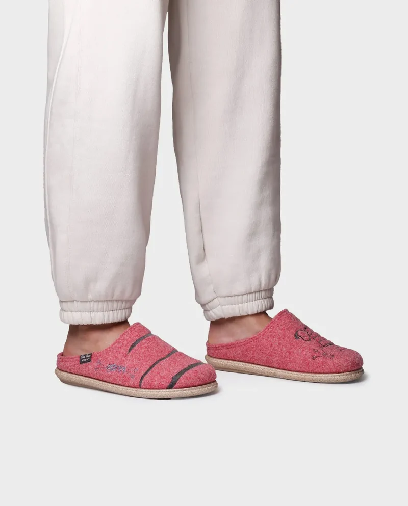 Slippers tipo zueco de Snoopy para mujer en fieltro | SNOOPY