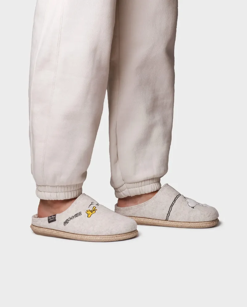 Slippers tipo zueco de Snoopy para mujer en fieltro | SNOOPY