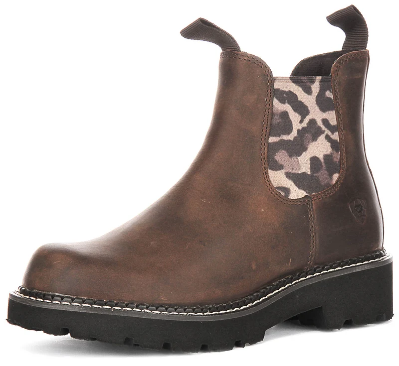 Ariat Fatbaby Twin Gore Chelsea Boots In Tan Brown For Women