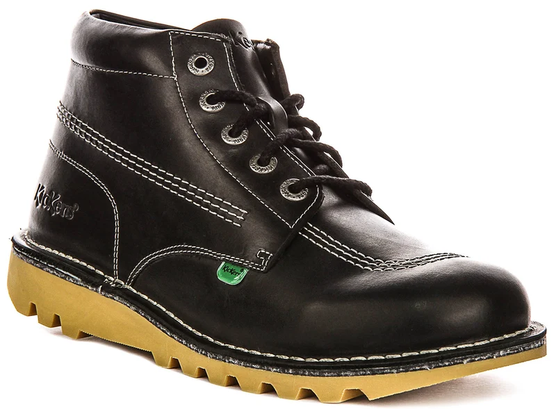 Kickers Kick Hi In Black White For Men