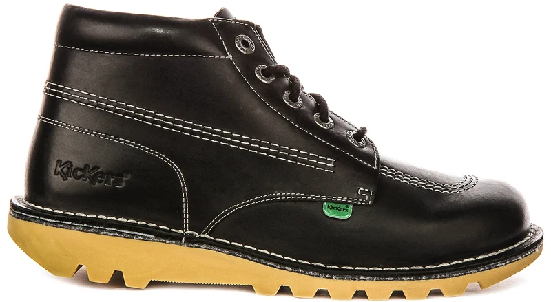 Kickers Kick Hi In Black White For Men
