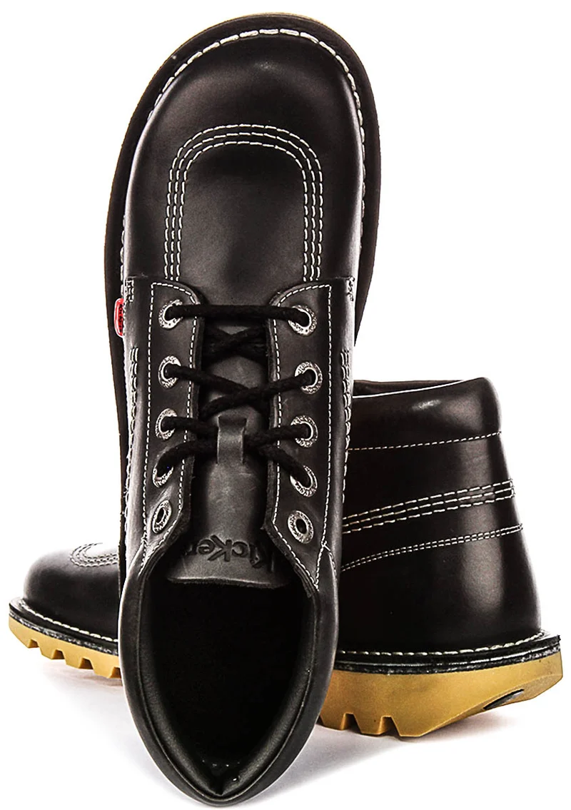 Kickers Kick Hi In Black White For Men