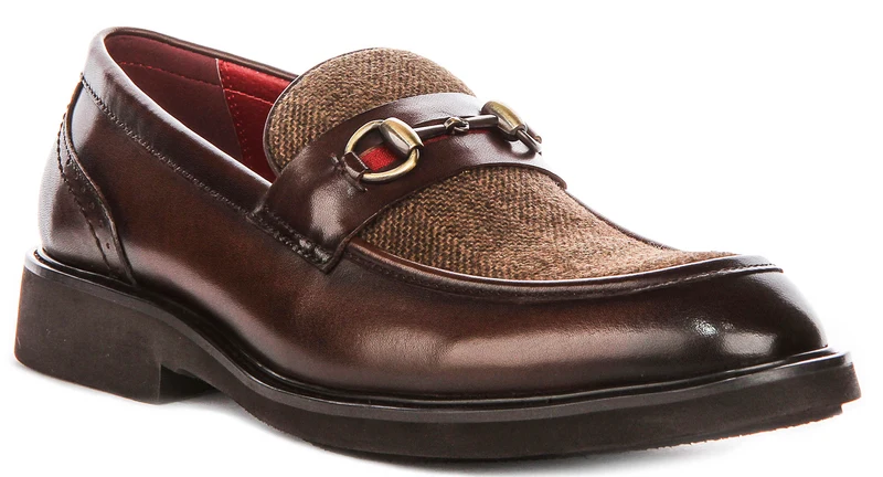 Justinreess England Tristian Tweed In Dark Brown For Men