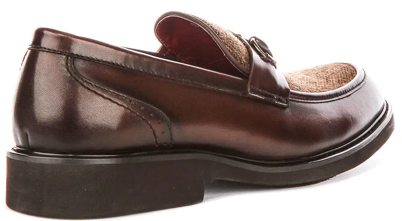 Justinreess England Tristian Tweed In Dark Brown For Men