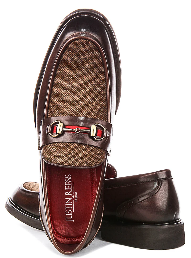 Justinreess England Tristian Tweed In Dark Brown For Men