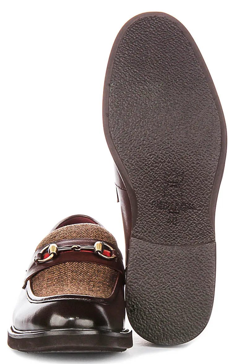 Justinreess England Tristian Tweed In Dark Brown For Men