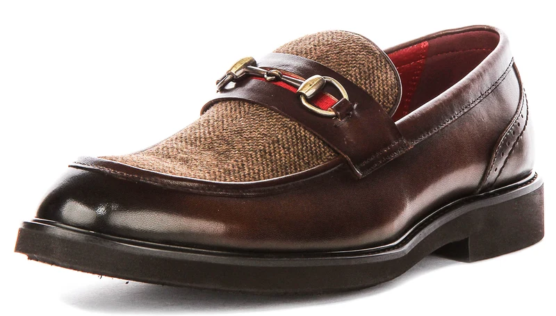 Justinreess England Tristian Tweed In Dark Brown For Men