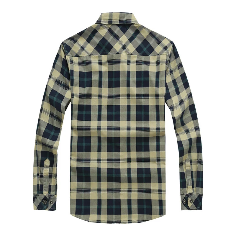 Herren kariertes Overshirt-Arbeitshemd mit Pattentaschen und durchgehender Knopfleiste Nord Taschen