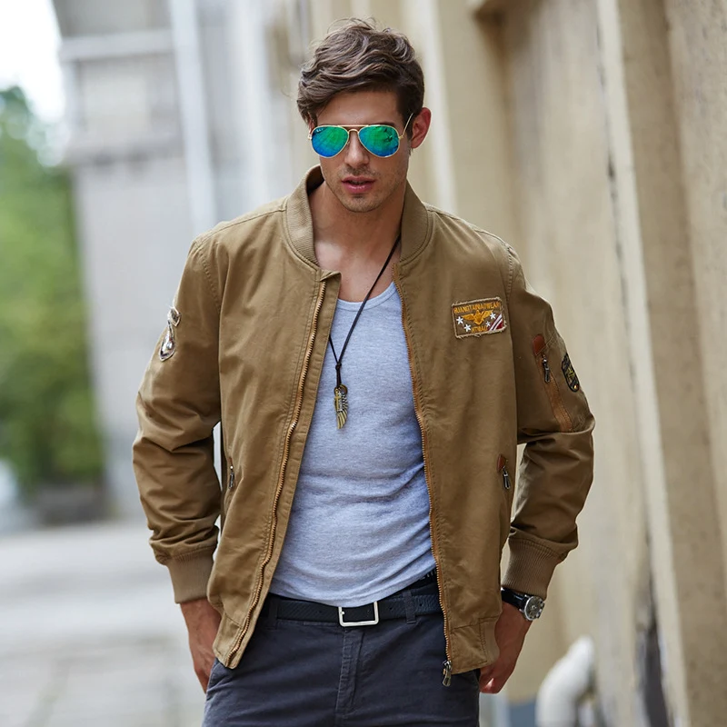 Herren Kapuzen-Canvasjacke im Military-Utility-Stil mit Camouflagemanschette und Rippbündchen Nord Taschen