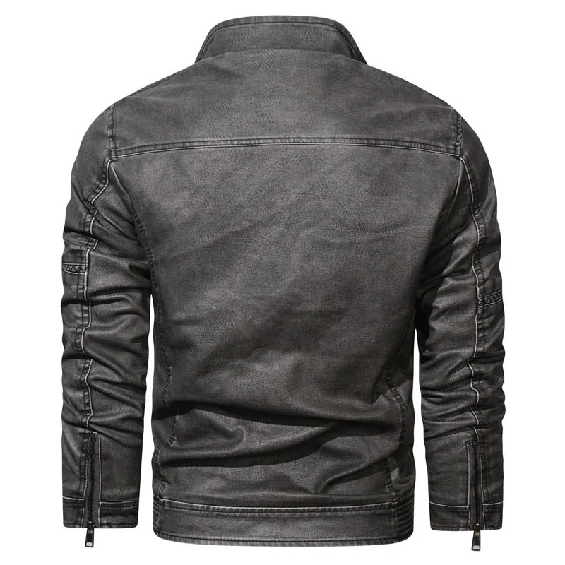 Herren Jeansoptik Zip‑Blouson im Bomberstil mit ergonomischen Nähten und Stehkragen Nord Taschen