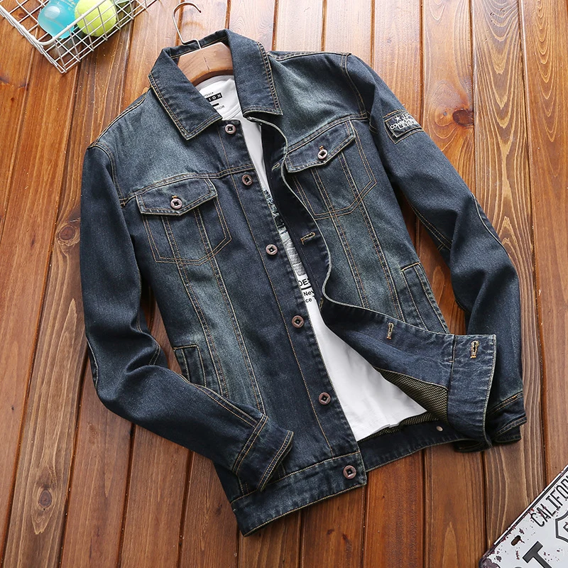 Herren Jeansjacke mit dichter Sherpa-Innenfütterung, hochschließendem Kragen und Utility-Taschen Nord Taschen
