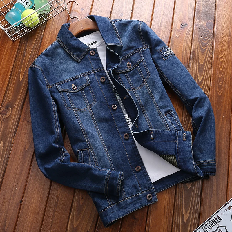 Herren Jeansjacke mit dichter Sherpa-Innenfütterung, hochschließendem Kragen und Utility-Taschen Nord Taschen