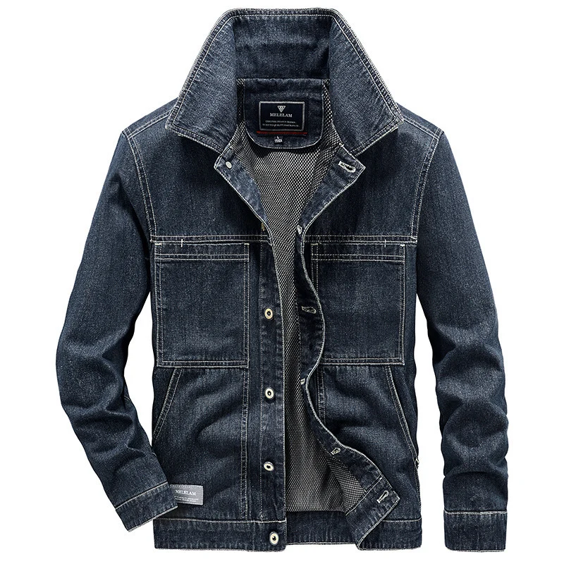 Herren Jeansjacke im Utility-Look mit aufgesetzten Taschen und Mesh-Futter Nord Taschen