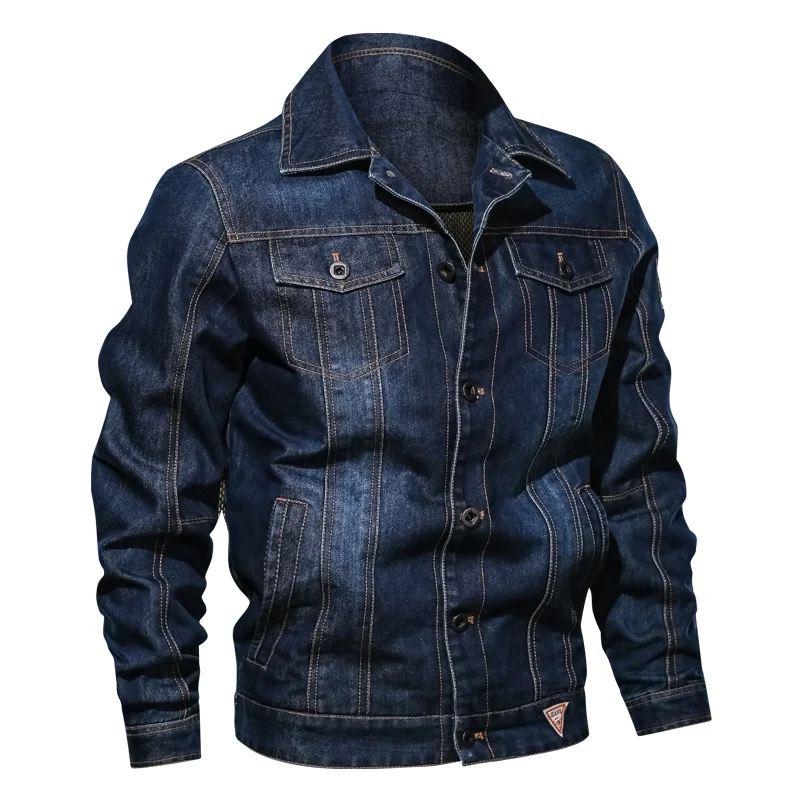 Herren Jeansjacke im modernen Trucker‑Cut mit kontrastierenden Nähten und Brustpattentaschen Nord Taschen