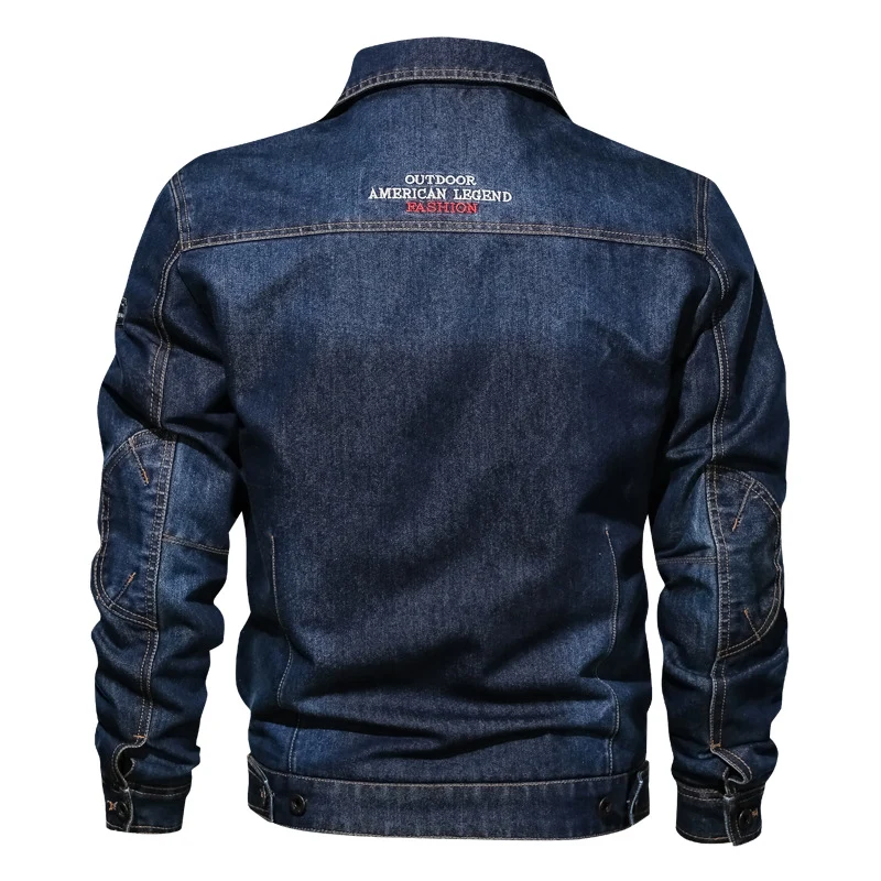 Herren Jeansjacke im modernen Trucker‑Cut mit kontrastierenden Nähten und Brustpattentaschen Nord Taschen
