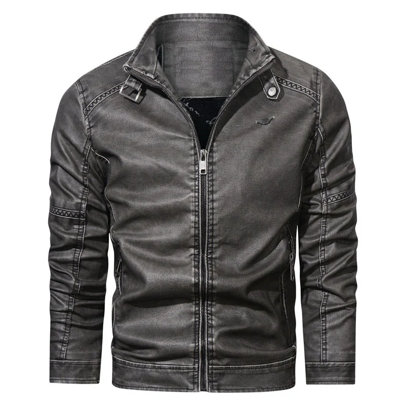 Herren Jeansblouson im Pilotenstil mit schmaler Passform und Reißverschluss-Front Nord Taschen