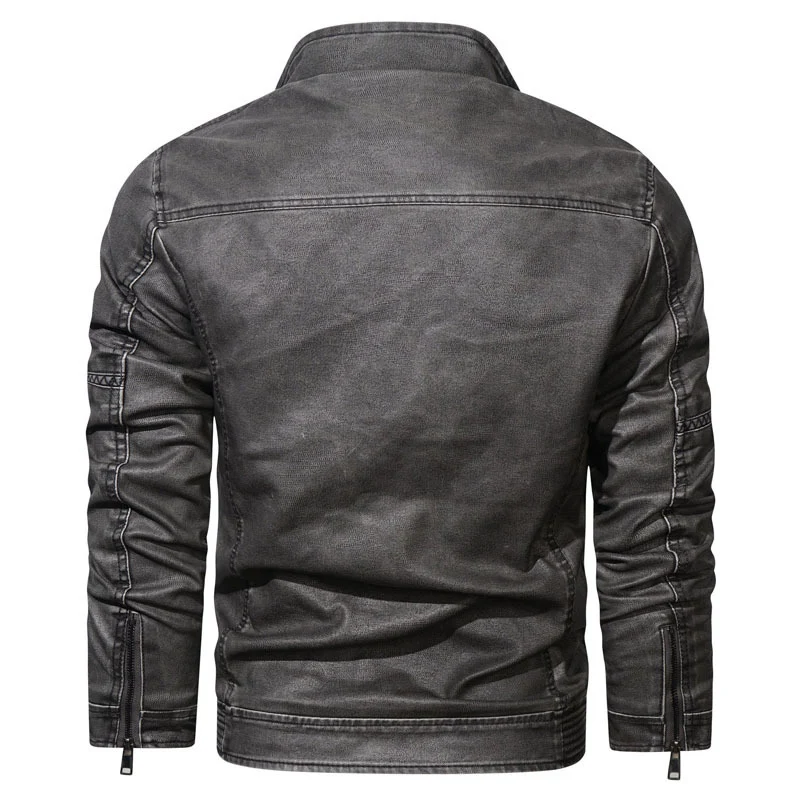 Herren Jeansblouson im Pilotenstil mit schmaler Passform und Reißverschluss-Front Nord Taschen