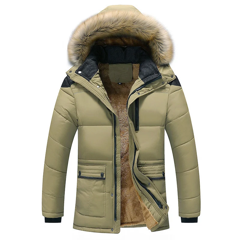 Herren Isolierter Urban-Parka mit Teddyfleece-Innenlage, Kapuze und Kunstpelzblende Nord Taschen