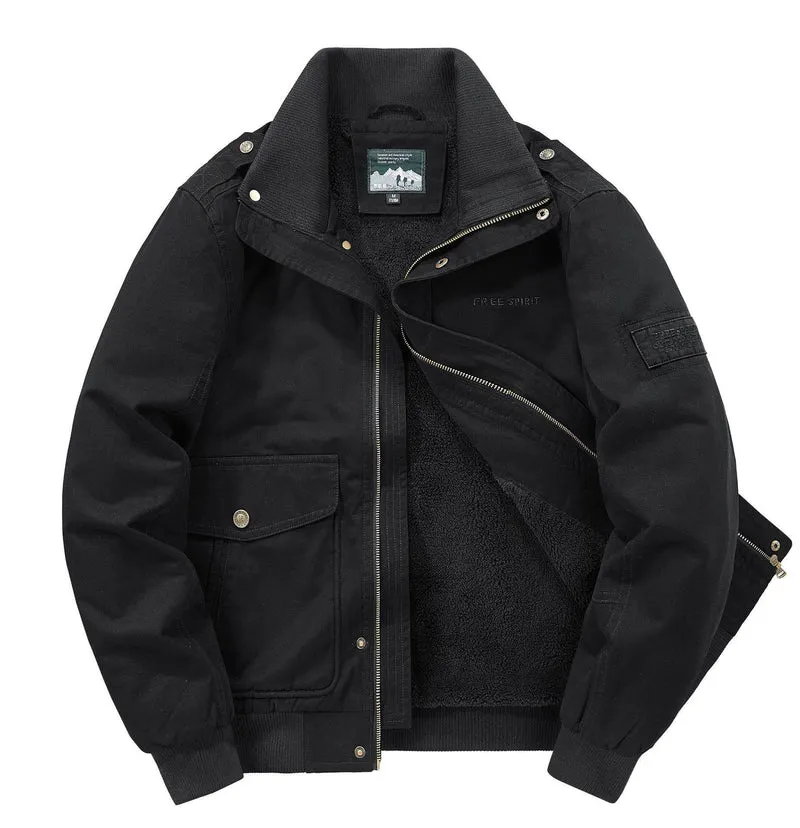 Herren Isolierter Field-Blouson mit vollem Teddyfleecefutter, verdeckter Zip-Front und Utility-Taschen Nord Taschen