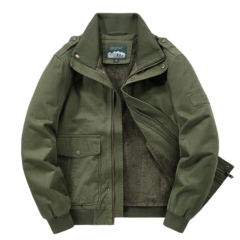Herren Isolierter Field-Blouson mit vollem Teddyfleecefutter, verdeckter Zip-Front und Utility-Taschen Nord Taschen