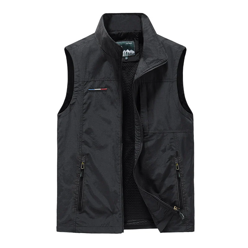 Herren isolierende Utility‑Weste mit Teddyfleece‑Innenfutter, Stehkragen und Reißverschlusstaschen Nord Taschen