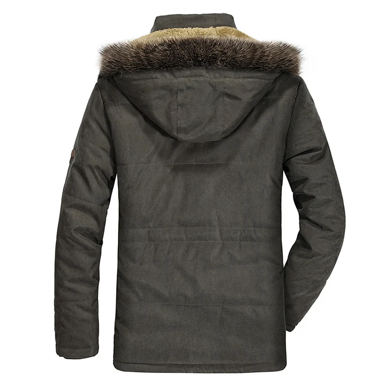 Herren hochwertiger Winterparka im Canvas‑Style mit abnehmbarem Kunstfellkragen und Thermofutter Nord Taschen