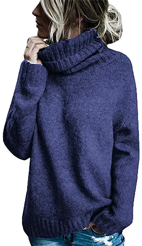 Damen Oversize-Kuschel-Rollkragenpullover aus Feinstrick Nord Taschen
