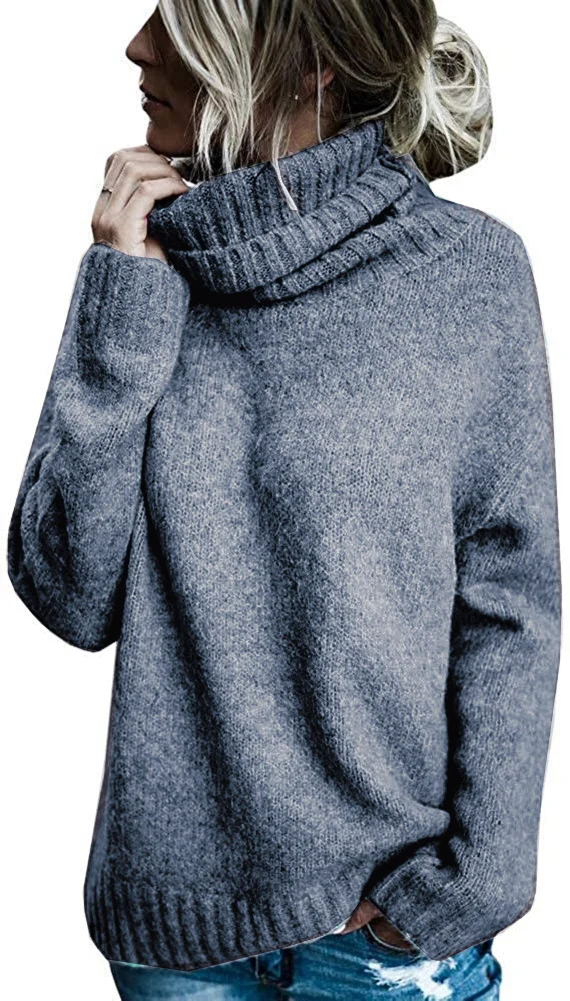 Damen Oversize-Kuschel-Rollkragenpullover aus Feinstrick Nord Taschen