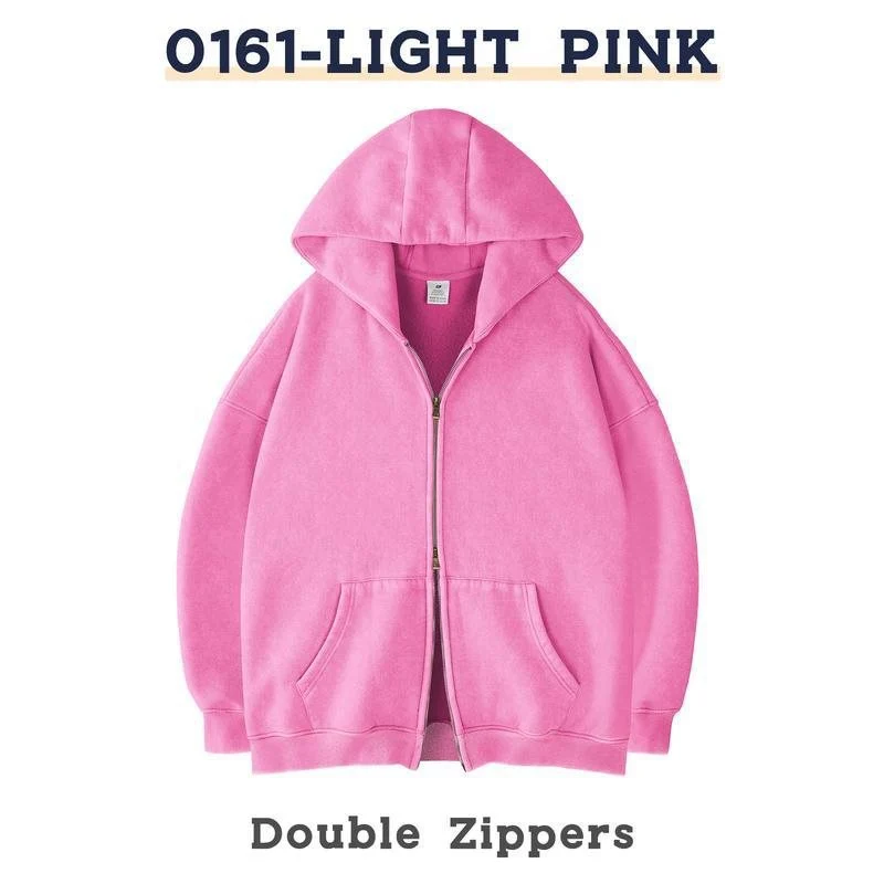 Unisex Oversized Kapuzenjacke mit Doppelreißverschluss und Kängurutaschen Nord Taschen