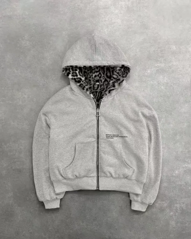 Unisex Kapuzen-Sweatjacke mit Kunstfellfutter, verkürztem Schnitt und Kreuz-Reißverschluss Nord Taschen