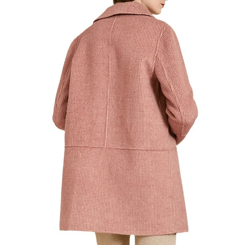 Damen zeitloser Bouclé-Mantel Nord Taschen