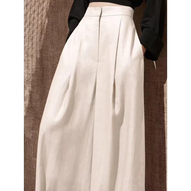 Damen Weite Leinenhose Nord Taschen