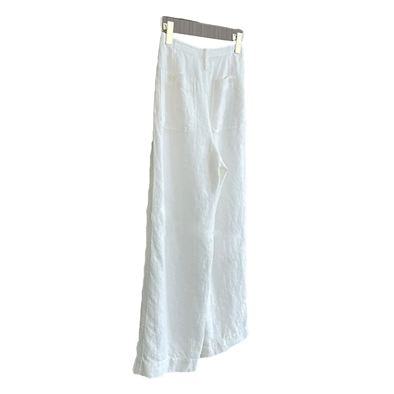 Damen Weite Leinen-Hose Nord Taschen
