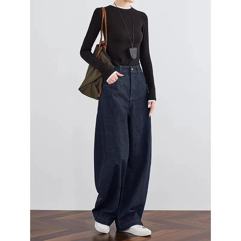 Damen Weit geschnittene Jeanshose Nord Taschen