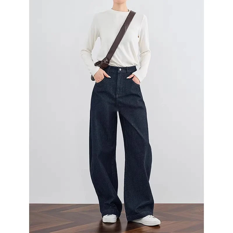 Damen Weit geschnittene Jeanshose Nord Taschen
