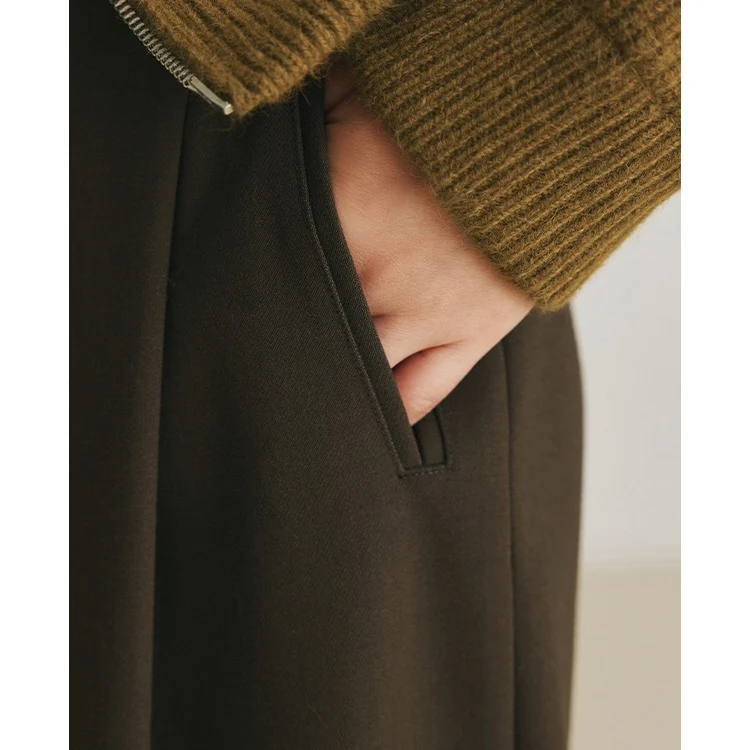 Damen Weit geschnittene High-Waist Anzughose Nord Taschen