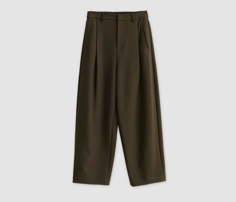 Damen Weit geschnittene High-Waist Anzughose Nord Taschen