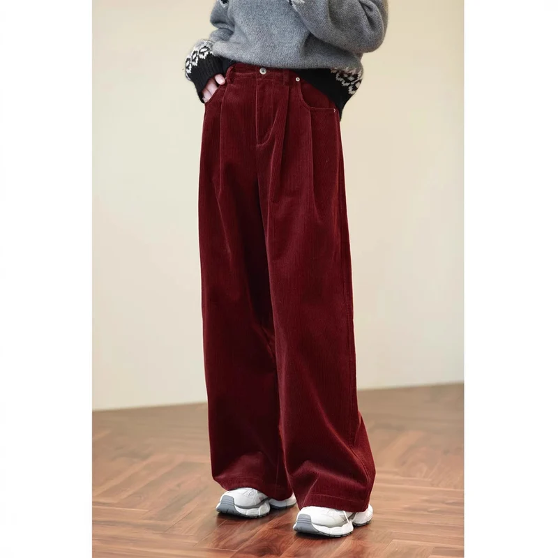 Damen Weit geschnittene Cordhose Nord Taschen