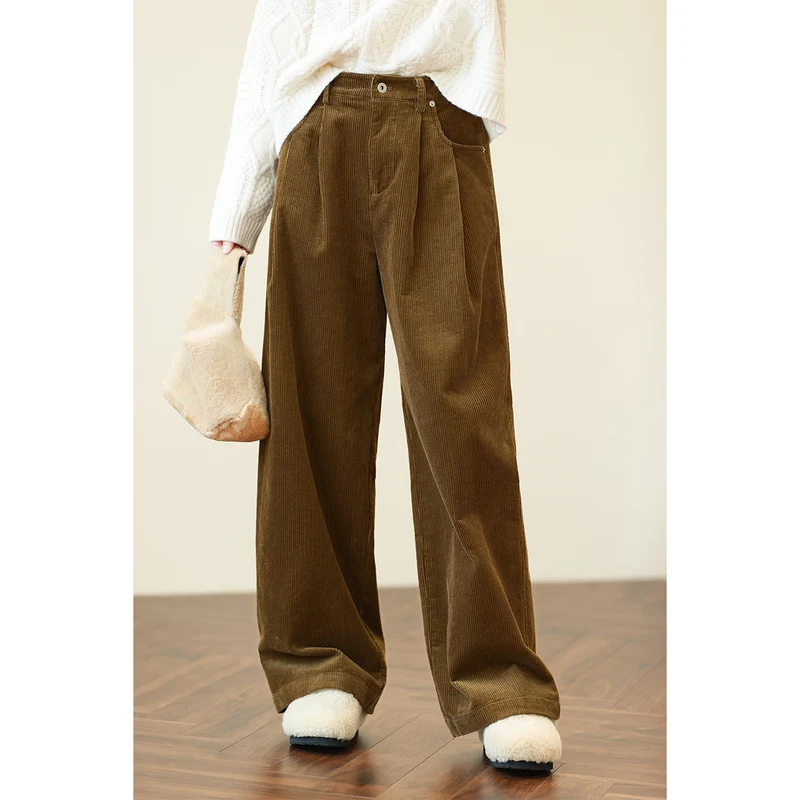 Damen Weit geschnittene Cordhose Nord Taschen