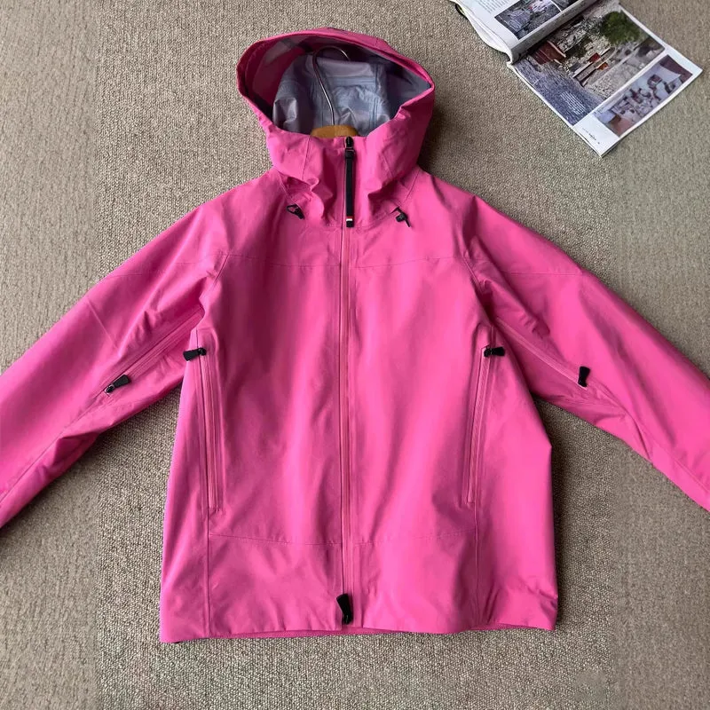 Damen Wasserdichte Outdoorjacke mit verstellbarem Kragen Nord Taschen