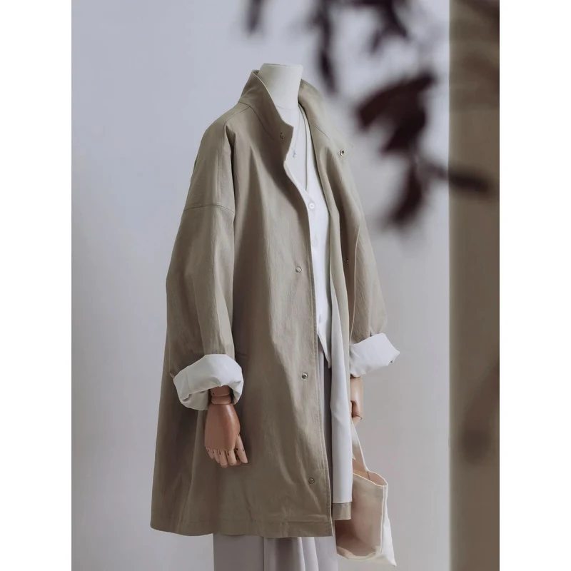 Damen Urbaner Oversized Mantel Nord Taschen