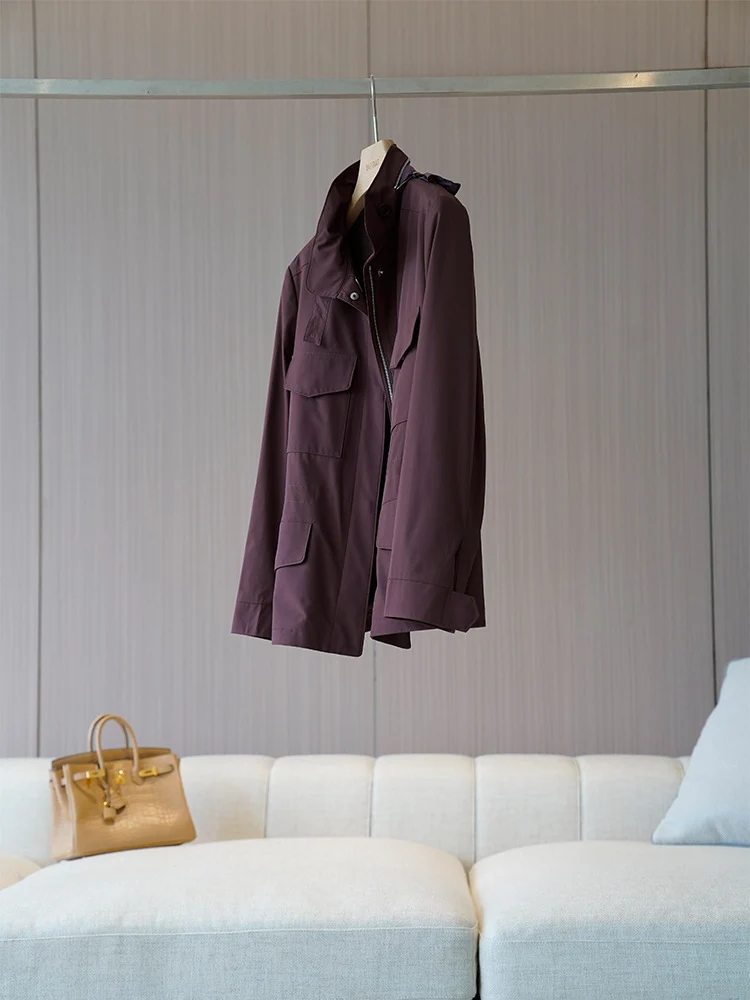 Damen Stylische Übergangsjacke mit praktischen Taschen Nord Taschen