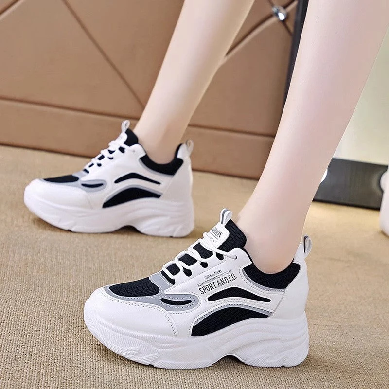 Damen Modische Chunky Sneakers mit ergonomischer Dämpfung und stabiler Sohle